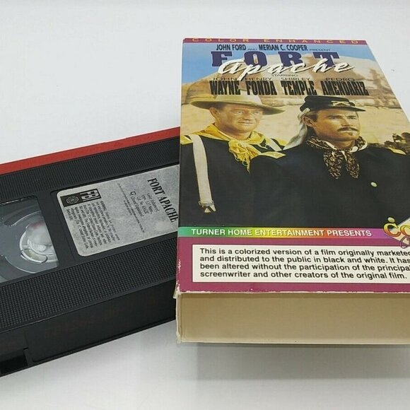 Fort Apache 1948 VHS John Wayne Henry Fonda Shirley Temple Colorized RKO 1992 - Picture 8 of 13
